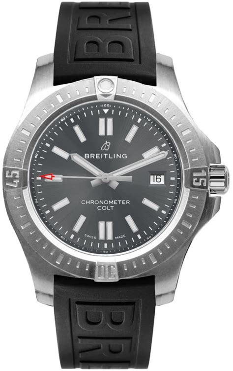 breitling men's colt chronometer watch|Breitling colt 41 tempest grey.